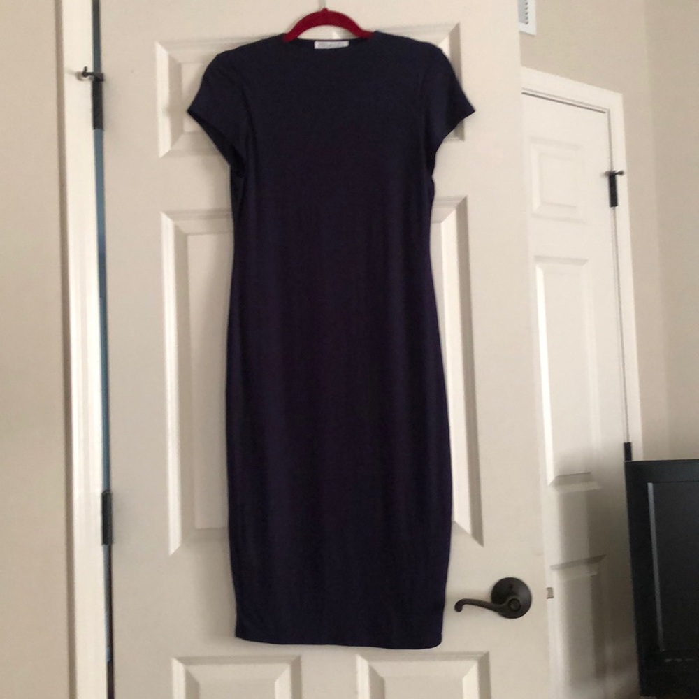 NWT Stella Luce Navy L Large Bodycon Short Sleeve